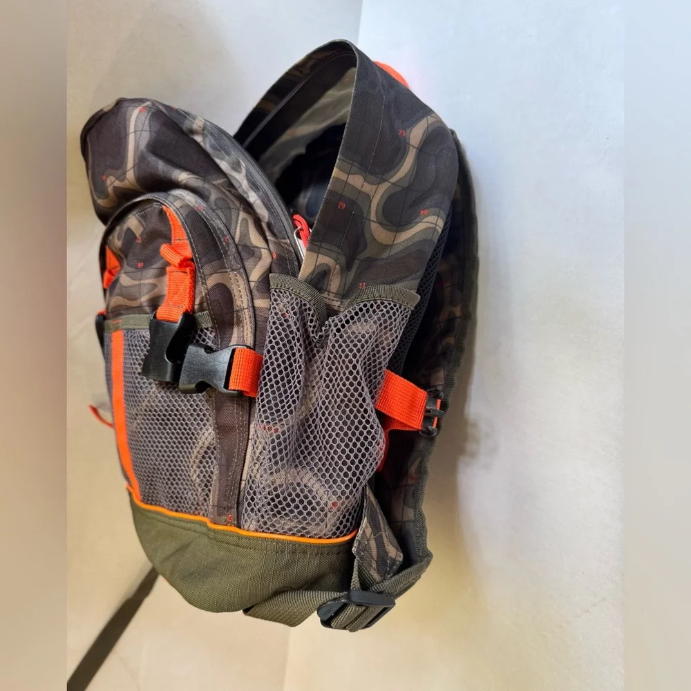 GAP Camouflage Backpack with Orange and Olive Accents